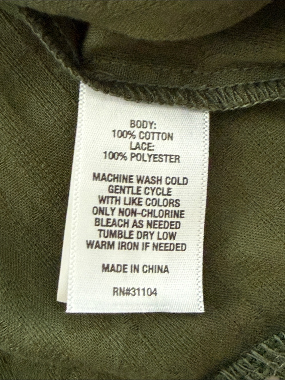 True Craft Olive Green V-Neck Peasant Top Bohemian Women's Blouse Size XL - Picture 4 of 6